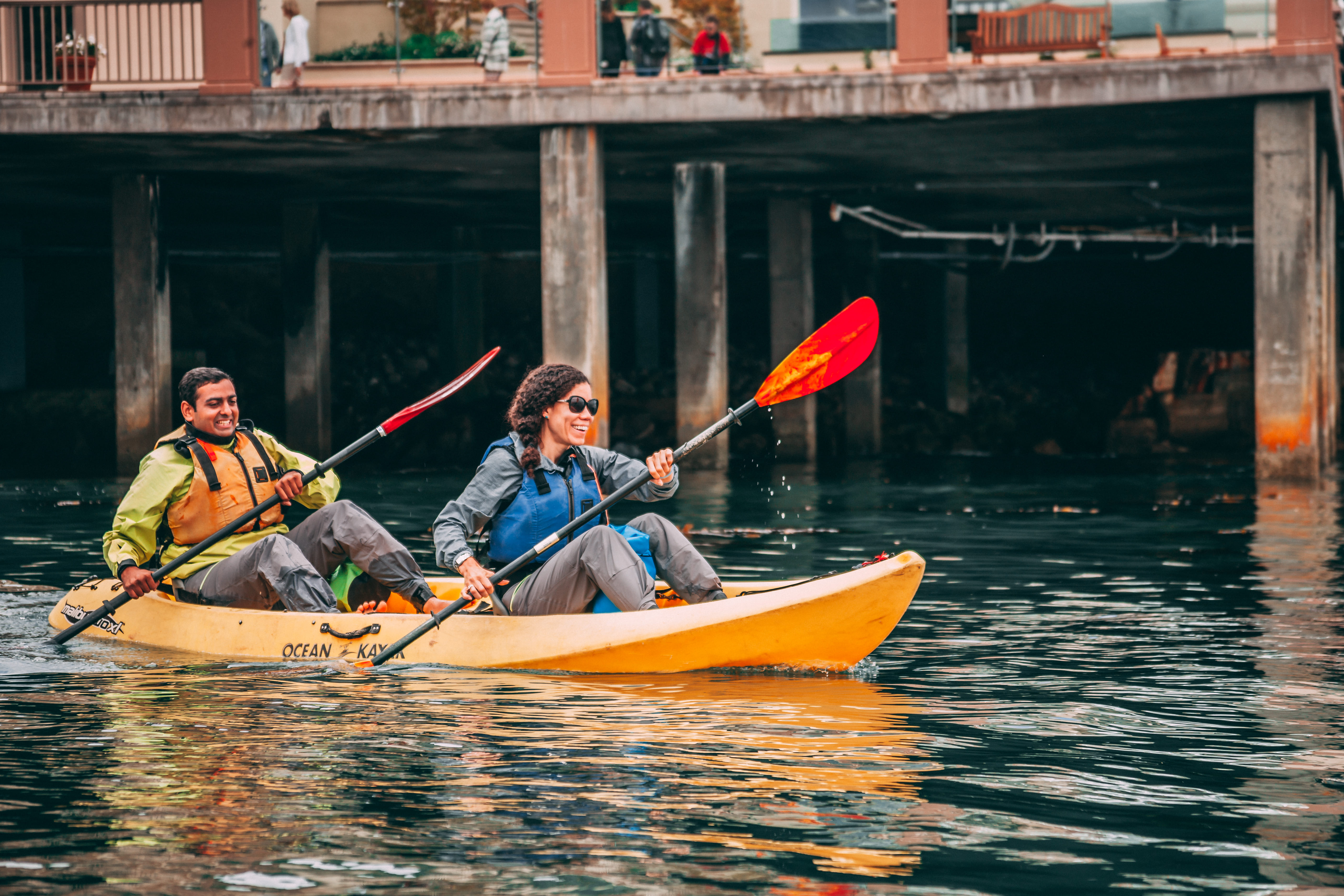 Panoramic view of Monterey Bay from a group kayak tour