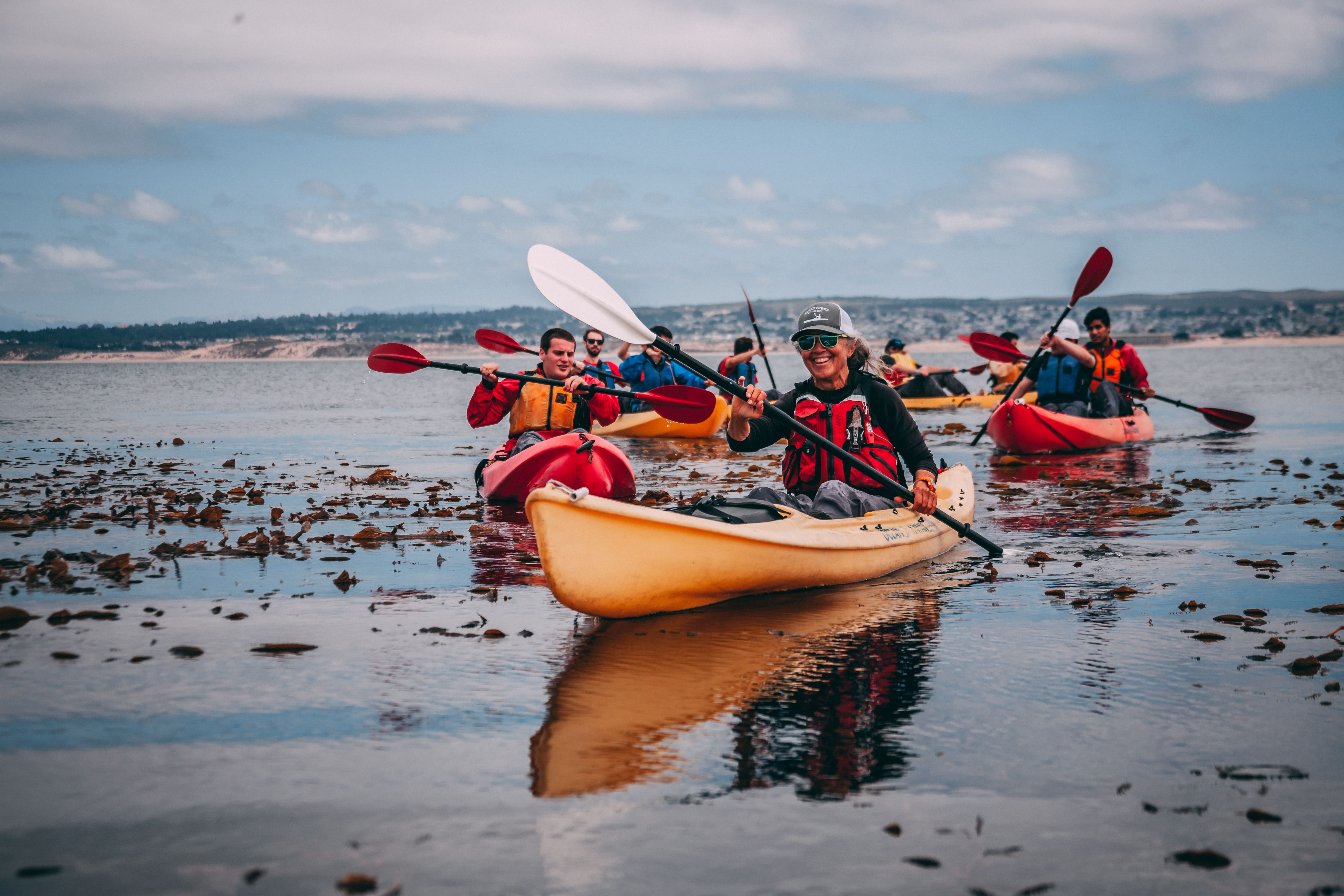 Kayaking in Monterey Bay near Cannery Row