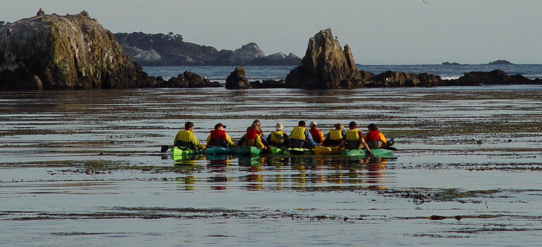 Group kayak tour at Stillwater Cove, Pebble Beach